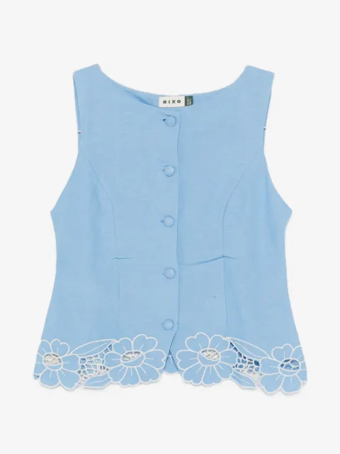 Rixo Lucca mouwloze blouse