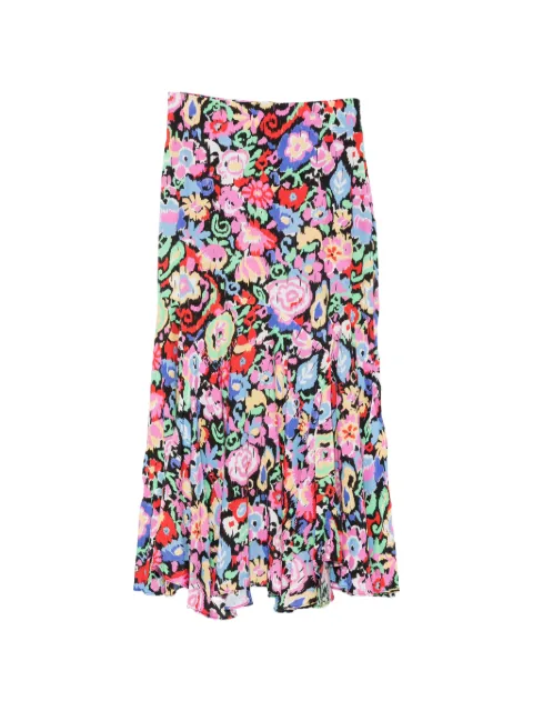 Rixo Libbie floral-print ruffled midi skirt