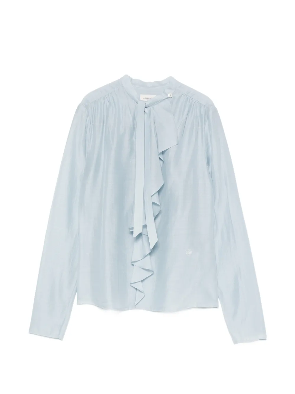 Jacob Cohën pussy-bow ruffled blouse - Blu