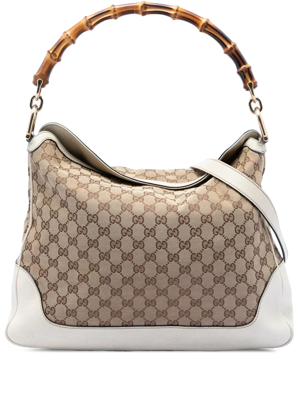 Gucci Pre-Owned 2016-2026 GG Canvas Bamboo Diana satchel - Bianco