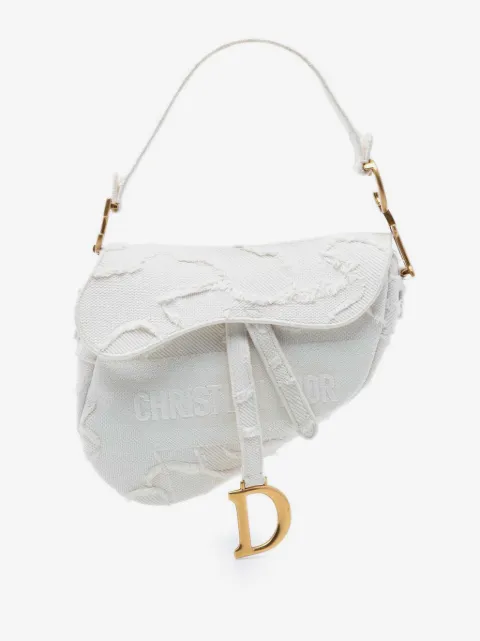 Christian Dior Pre-Owned 2020 Canvas Embroidered Camouflage Saddle Bag shoulder bag