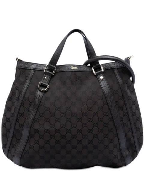 Gucci Pre-Owned bolsa satchel Abbey de lona GG convertible con anillo en D 2016-2026
