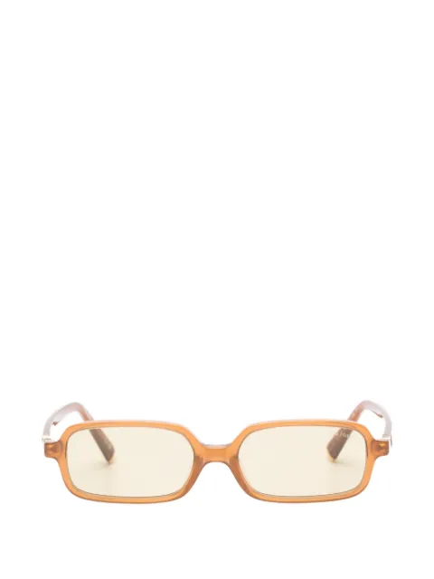 Miu Miu Eyewear lentes de sol con armazón rectangular y placa del logo