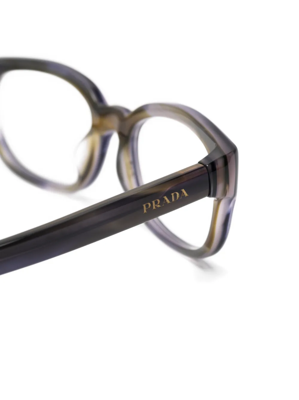 Prada Eyewear Bril met vierkant montuur Blauw
