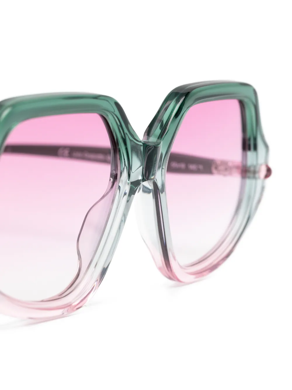 Kuboraum Maske P20 zonnebril met geometrisch montuur Groen
