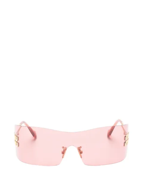 Miu Miu Eyewear logo-plaque geometric-frame sunglasses
