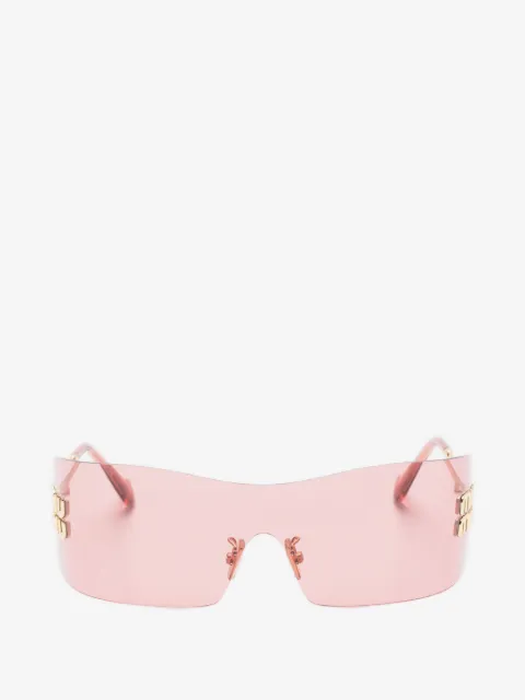Miu Miu Eyewear logo-plaque rectangle-frame sunglasses