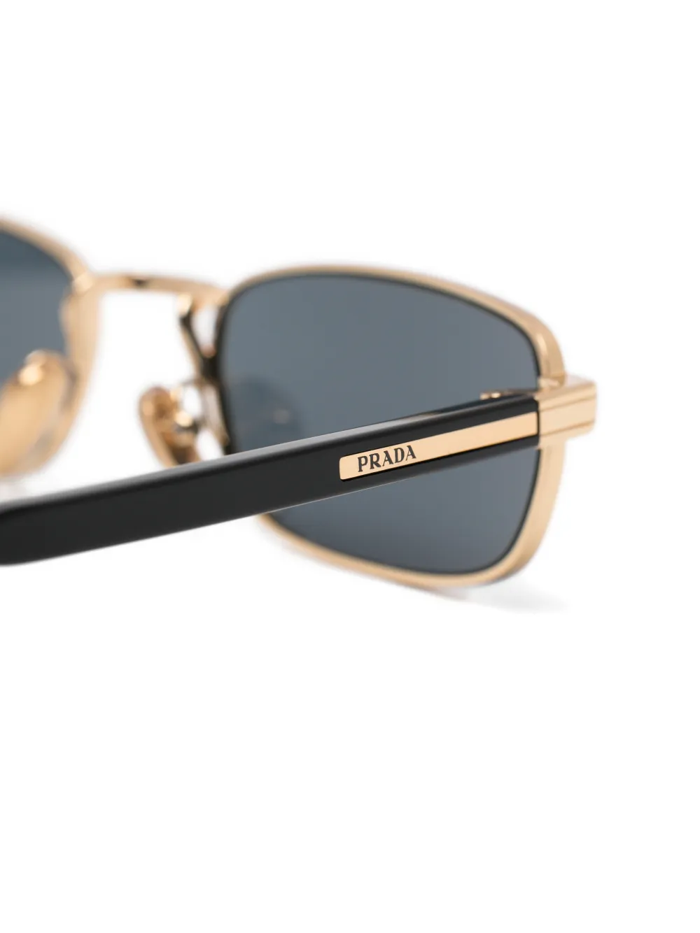 Prada Eyewear Zonnebril met rechthoekig montuur Goud