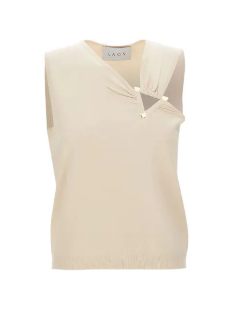 kaos asymmetric metal-detail top