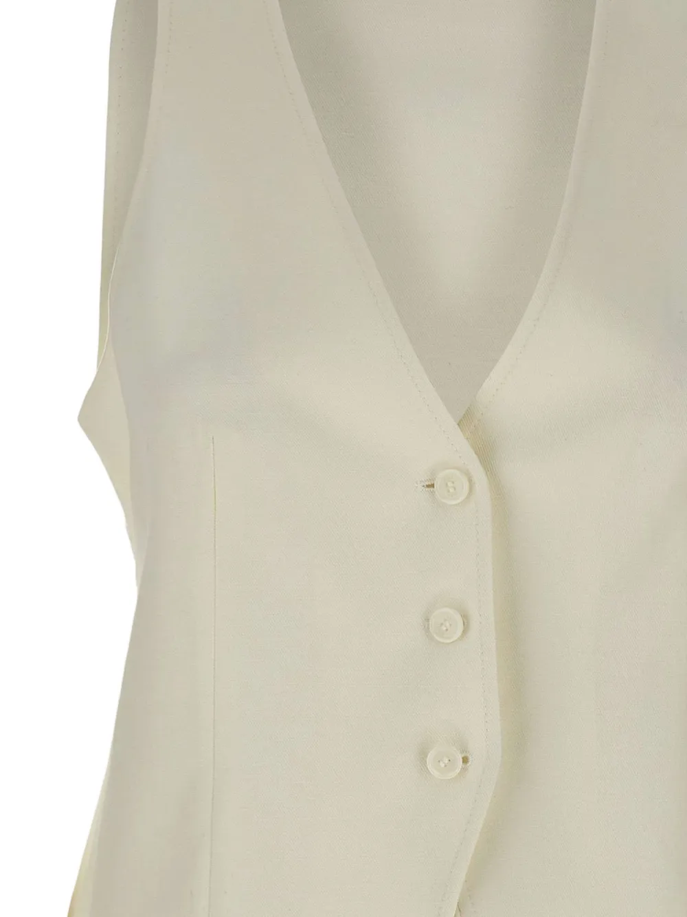 BOSS Modern-fit gilet met open rug Beige