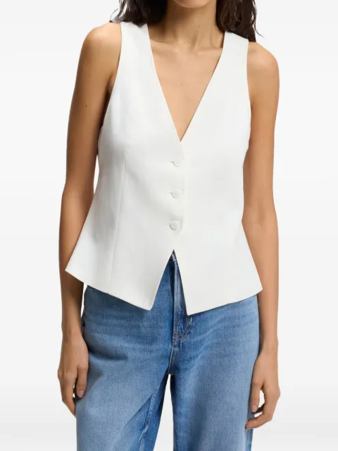 BOSS modern-fit waistcoat with open back