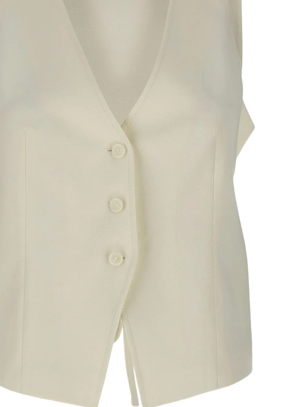 BOSS Modern-fit gilet met open rug Beige