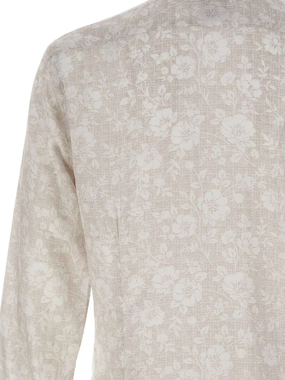 Barba Overhemd met bloemenprint en knopen Beige