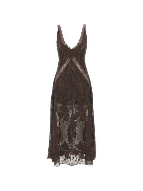 HERSKIND Soray floral-lace V-neck midi dress