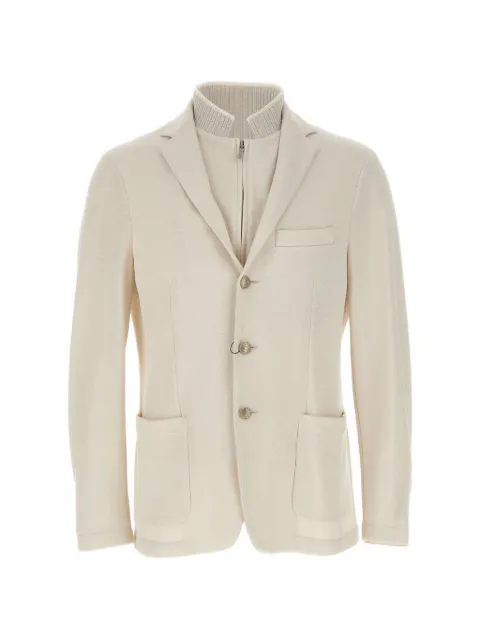 Eleventy detachable bib single-breasted blazer