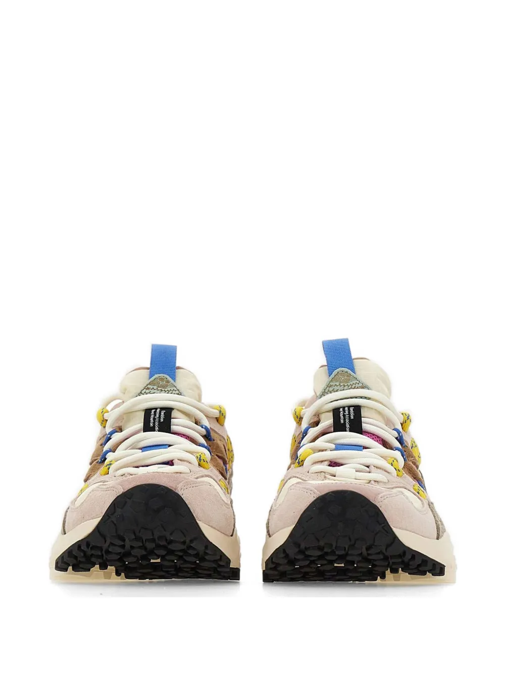 FLOWER MOUNTAIN Yamabushi suede-inserts sneakers Beige