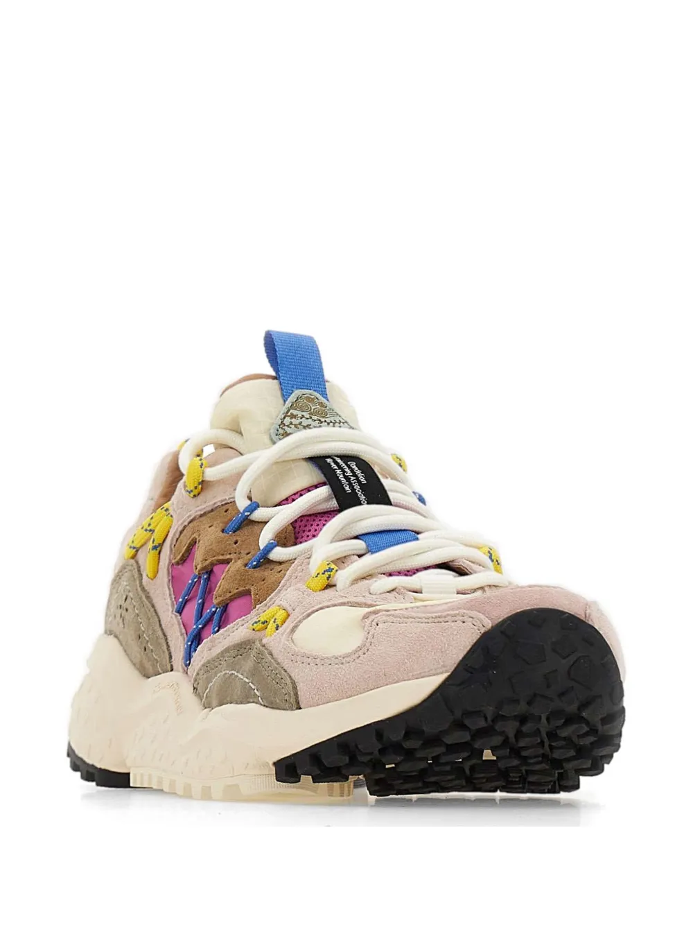 FLOWER MOUNTAIN Yamabushi suede-inserts sneakers Beige