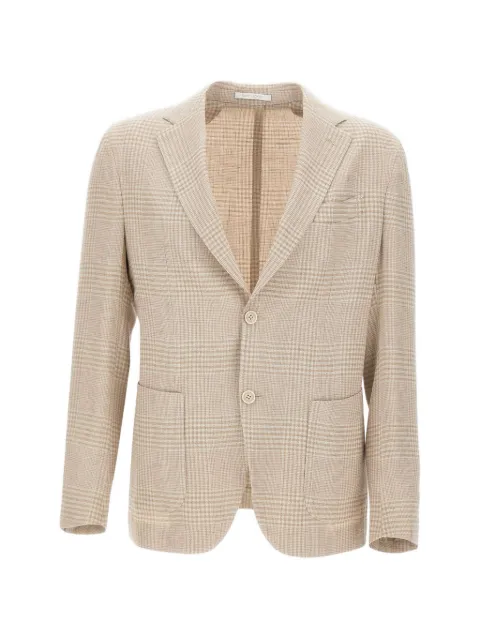 Eleventy patterned single-breasted blazer