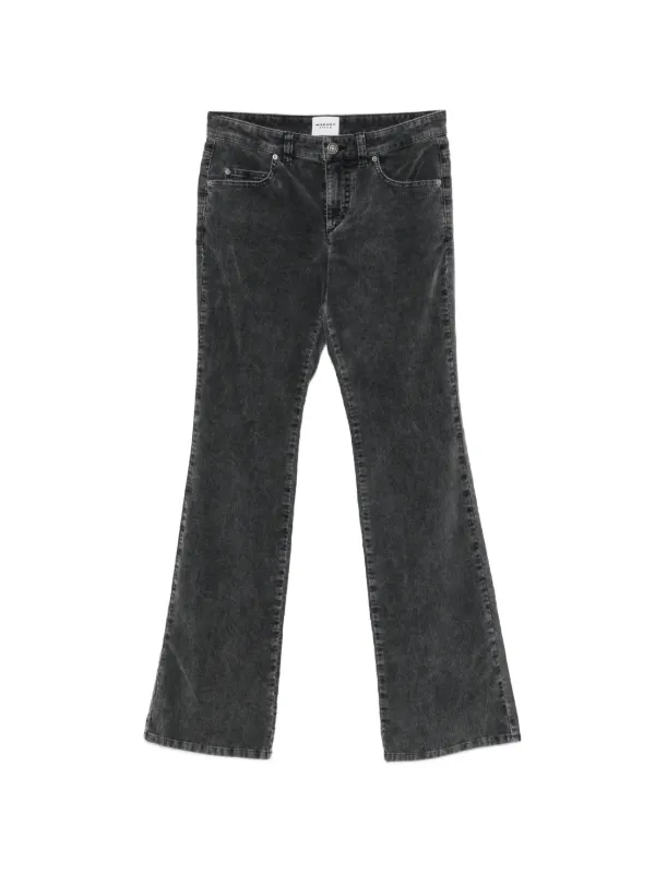 Marant Étoile Kelly Corduroy Flared Trousers in Black