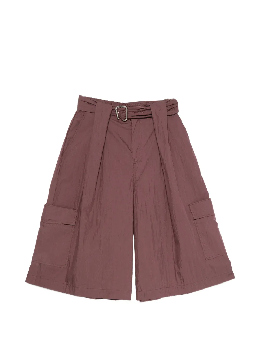 Isabelle Blanche belted cargo shorts - Red