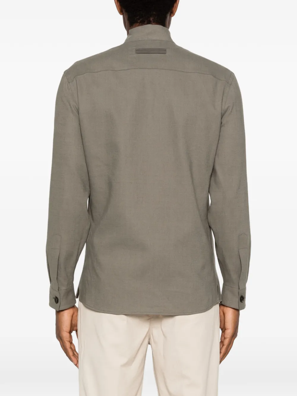 Zegna Shirtjack met klepzak Groen