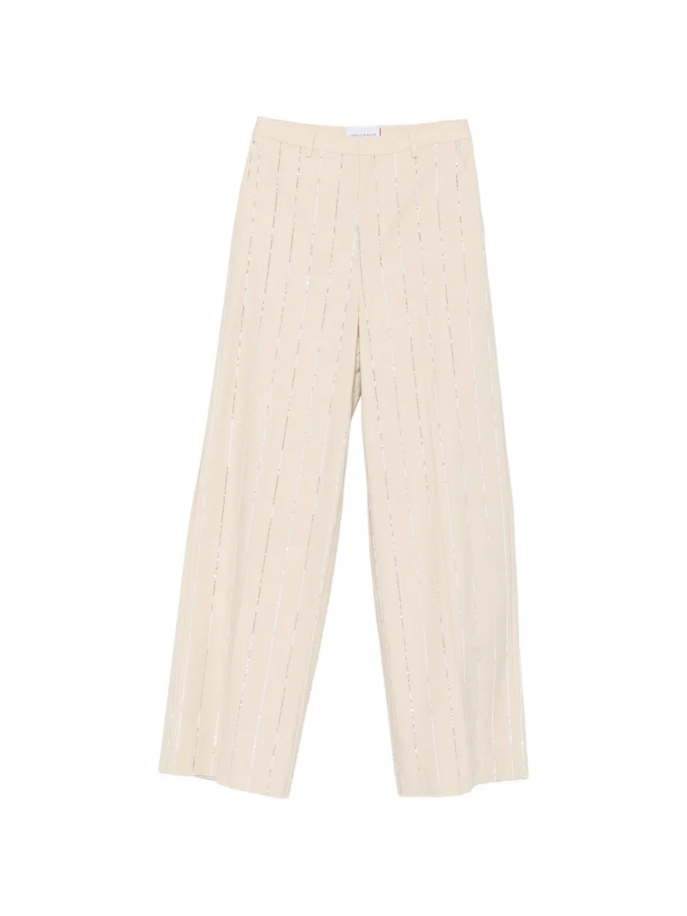Isabelle Blanche sequin-embellished pinstripe trousers - Toni neutri