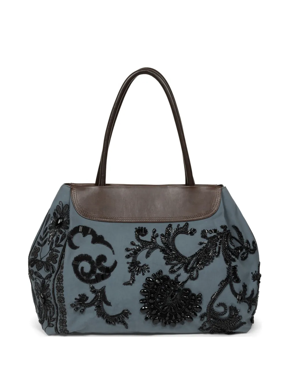 DRIES VAN NOTEN embroidered shoulder bag - Blu