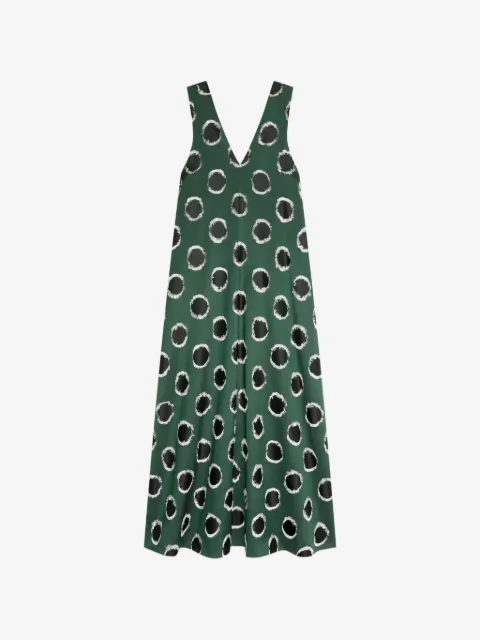 DRIES VAN NOTEN Fil Coupé 真丝超长连衣裙