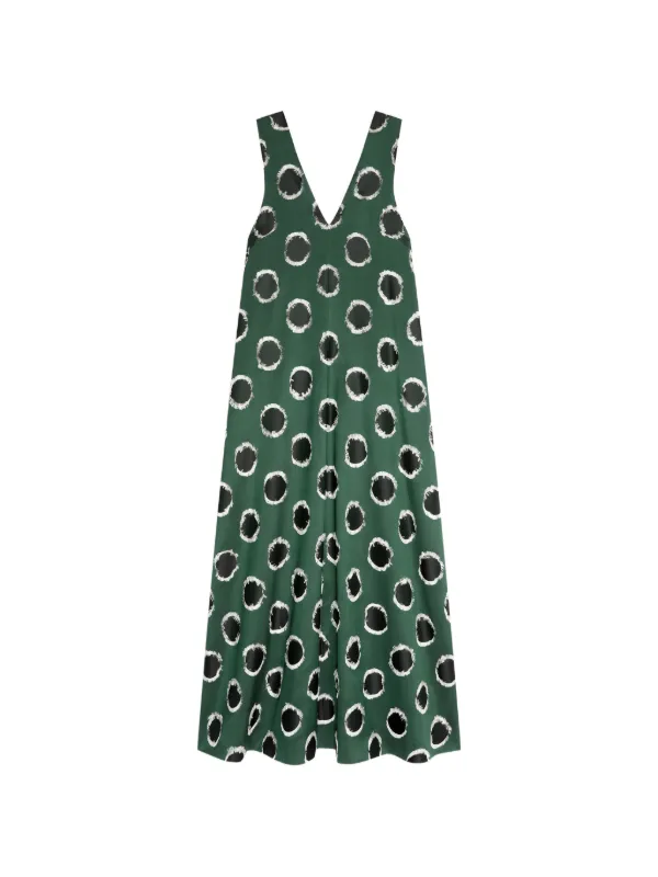 dries van noten green dress Dries Van Noten Ducy Midi Dress