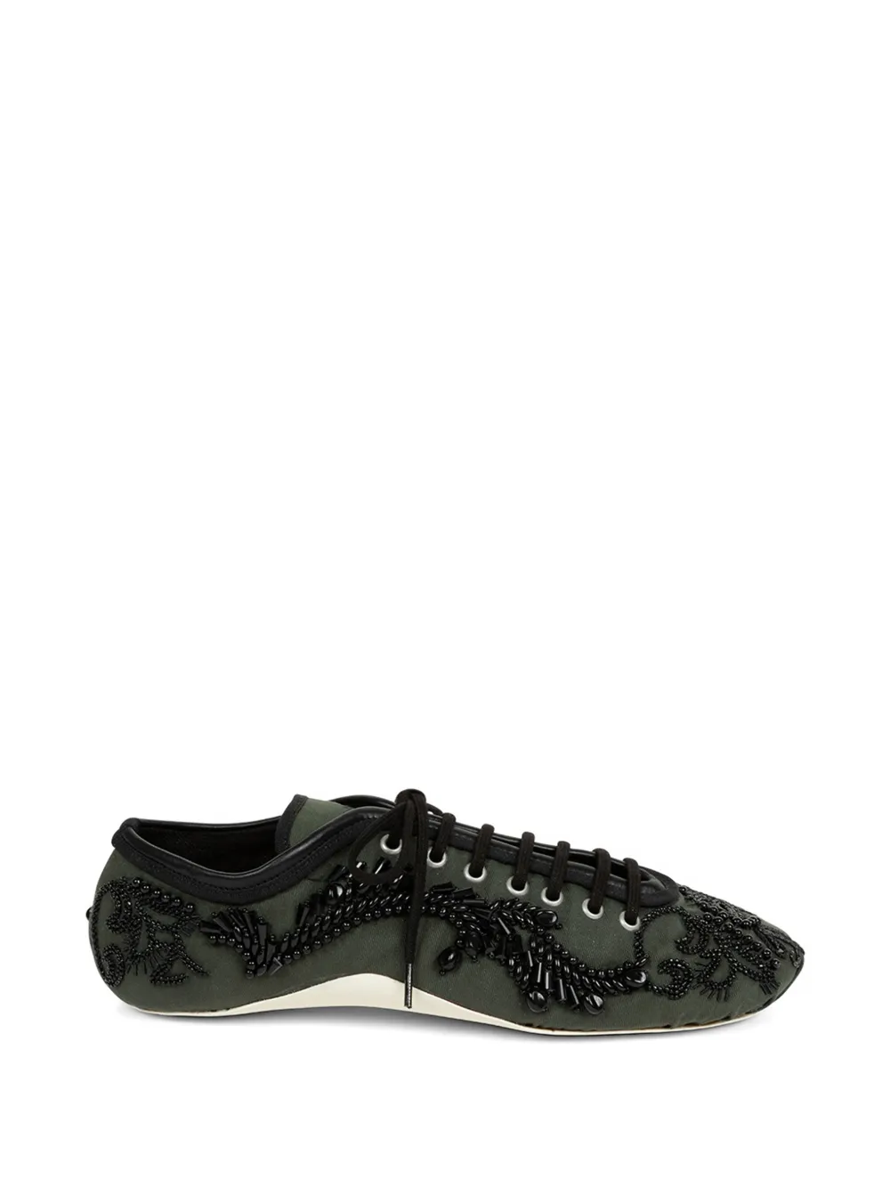 DRIES VAN NOTEN embroidered ballerina sneakers - Verde