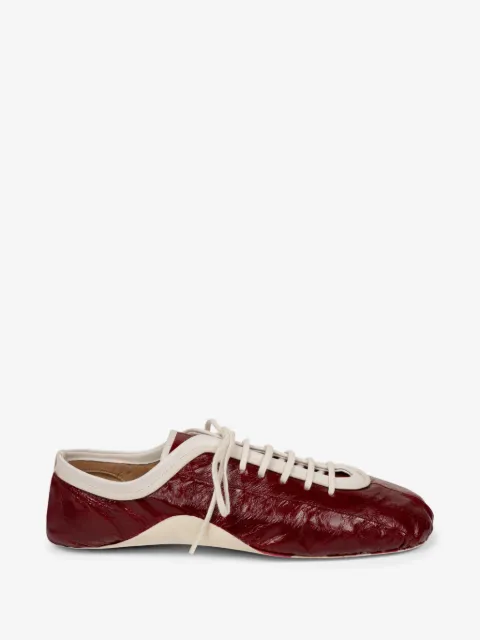 DRIES VAN NOTEN Leren leather ballerina sneakers