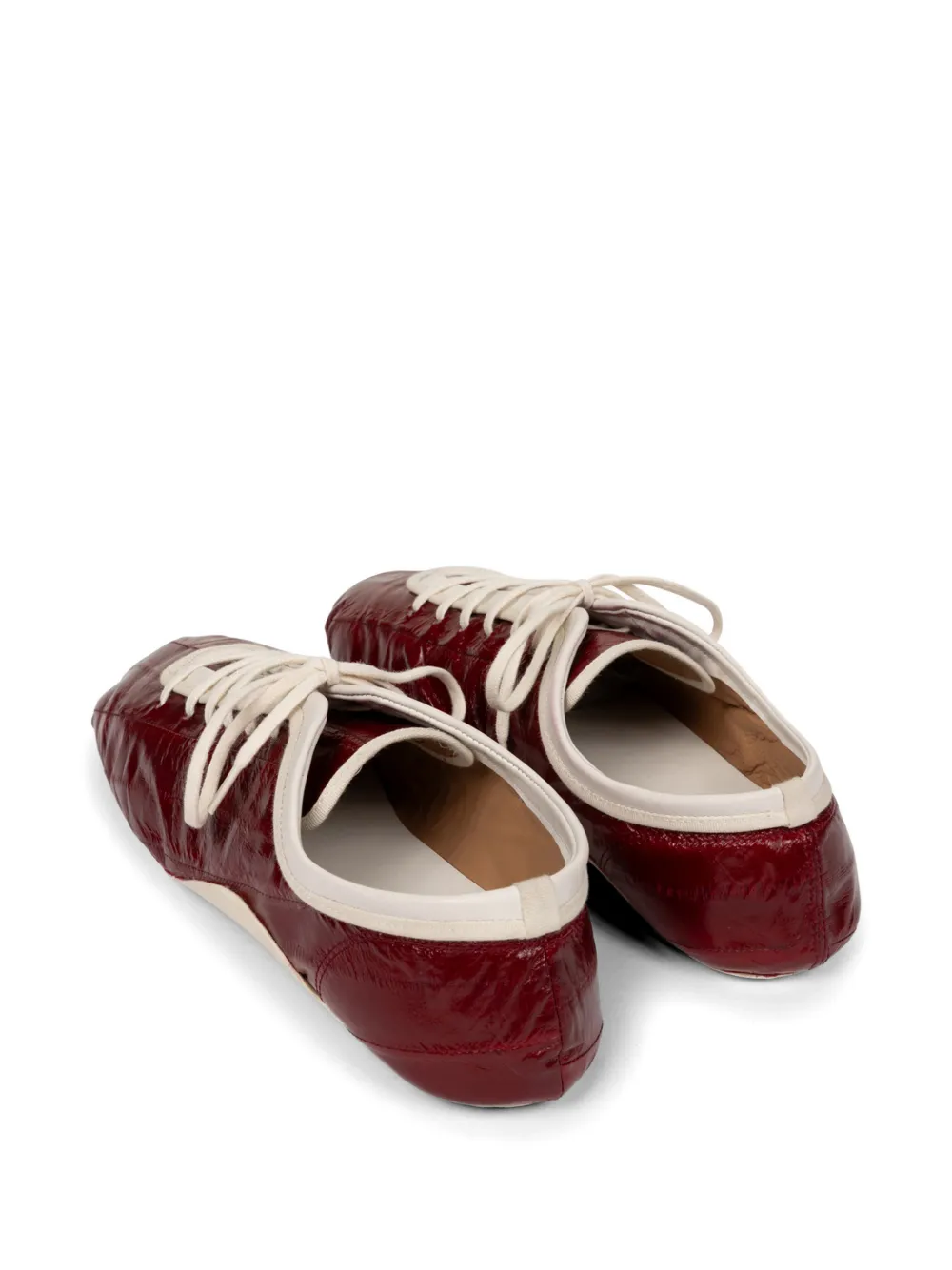 DRIES VAN NOTEN Leren ballerina's Rood