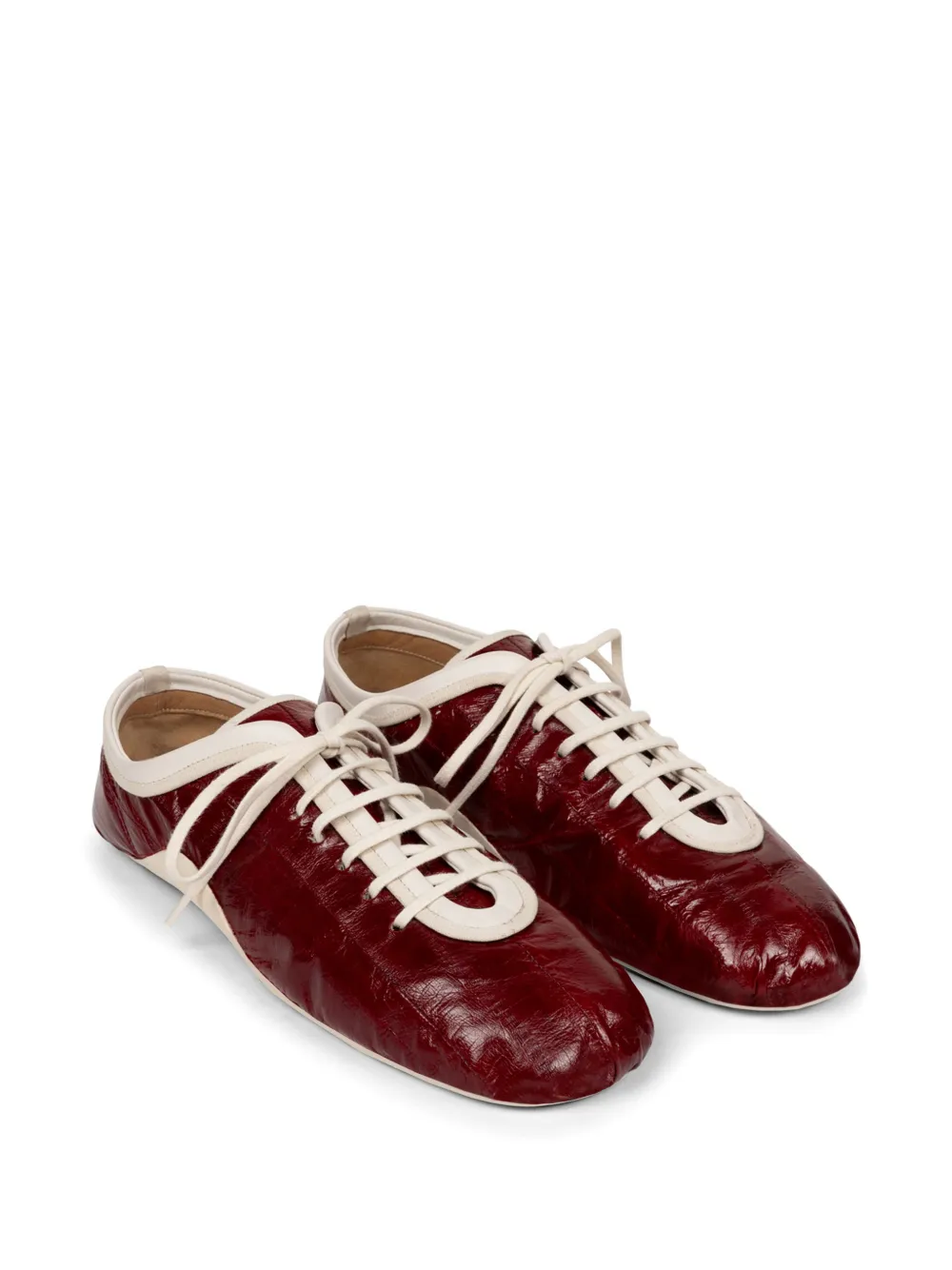 DRIES VAN NOTEN Leren ballerina's Rood