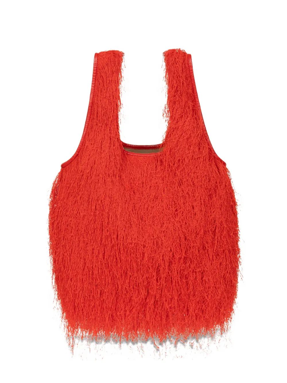Dries Van Noten Mini Ruffled Tote Bag In Red