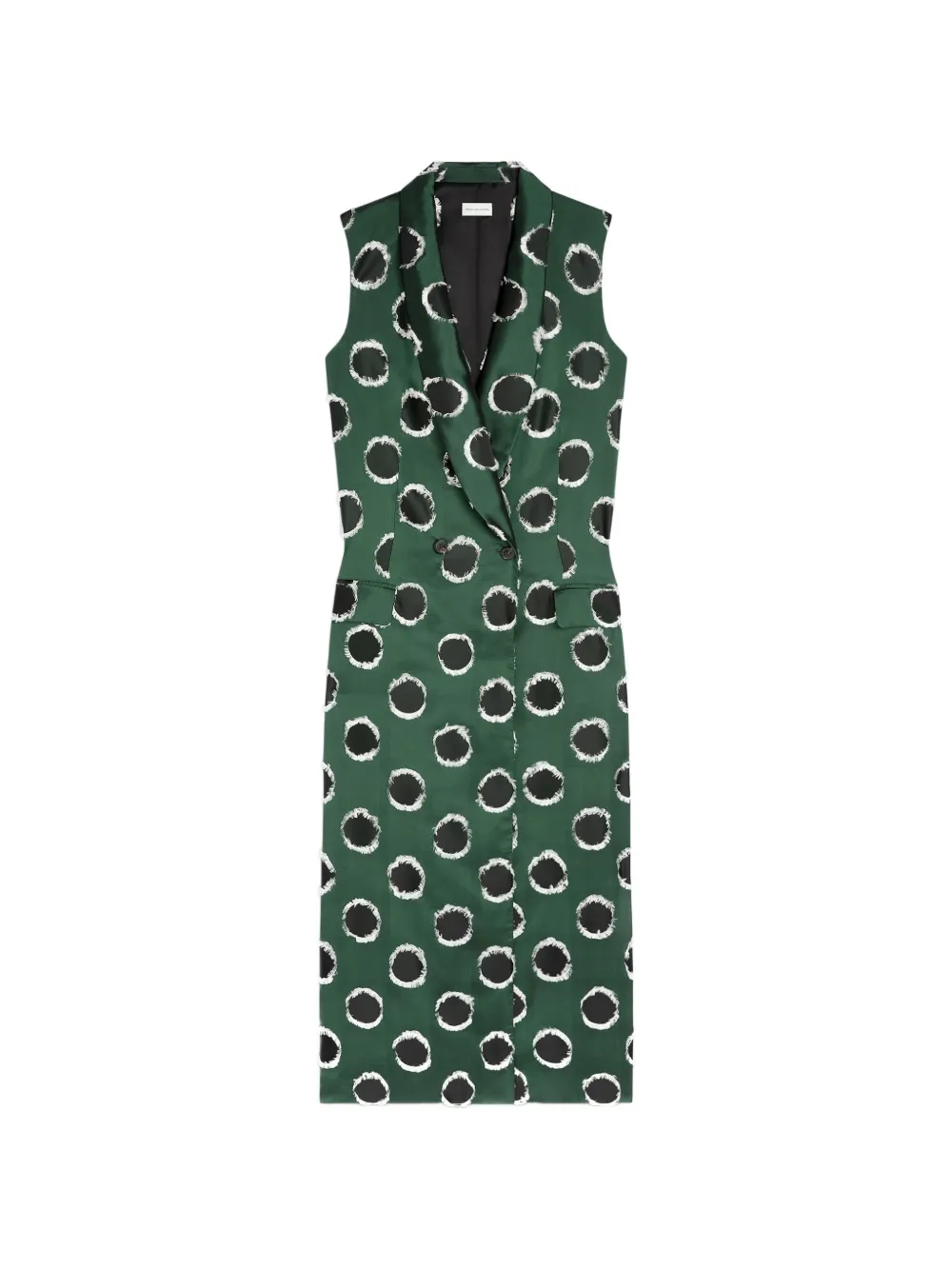 DRIES VAN NOTEN Fil coupé sleeveless coat - Verde