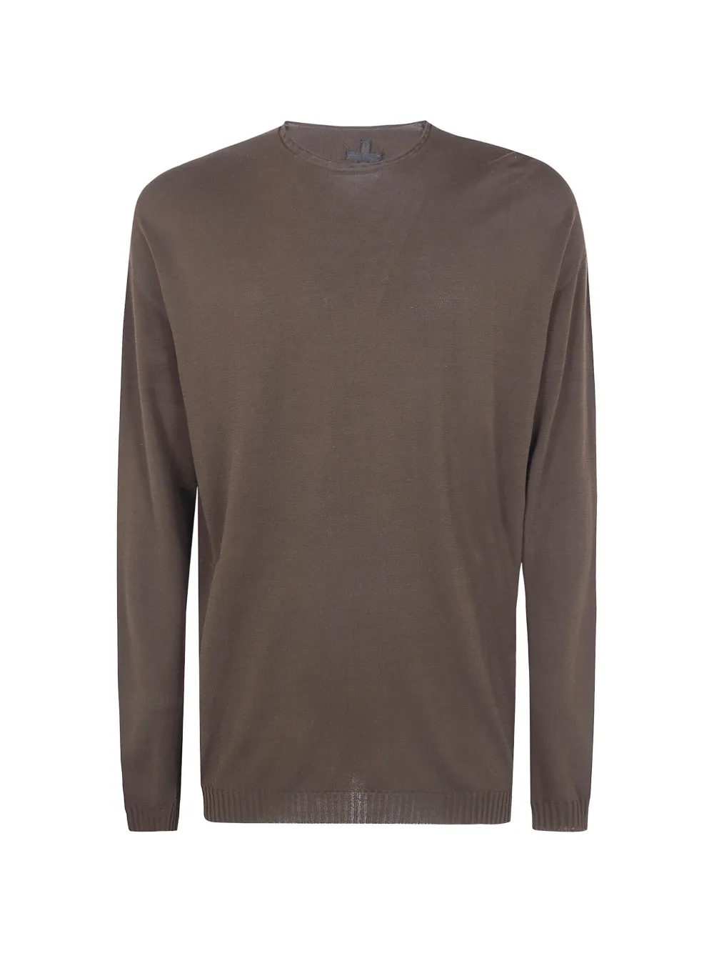MD75 ribbed-trim long-sleeve T-shirt - Marrone