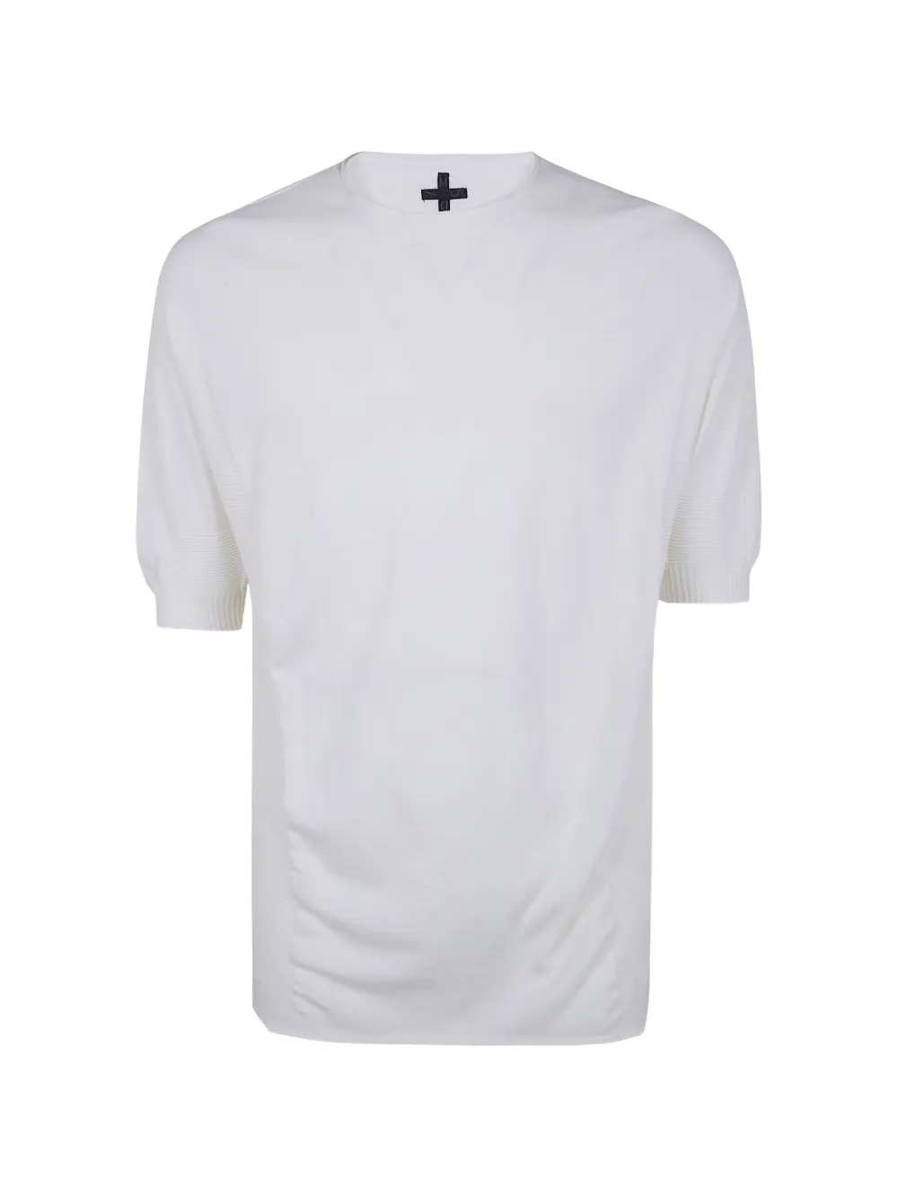MD75 ribbed-trim T-shirt - Bianco