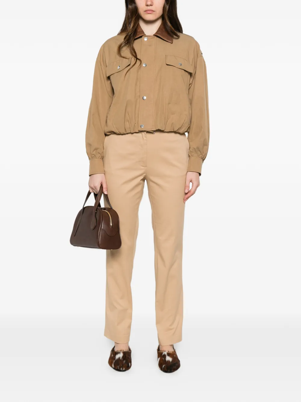 Fabiana Filippi Broek met drukknopen Beige
