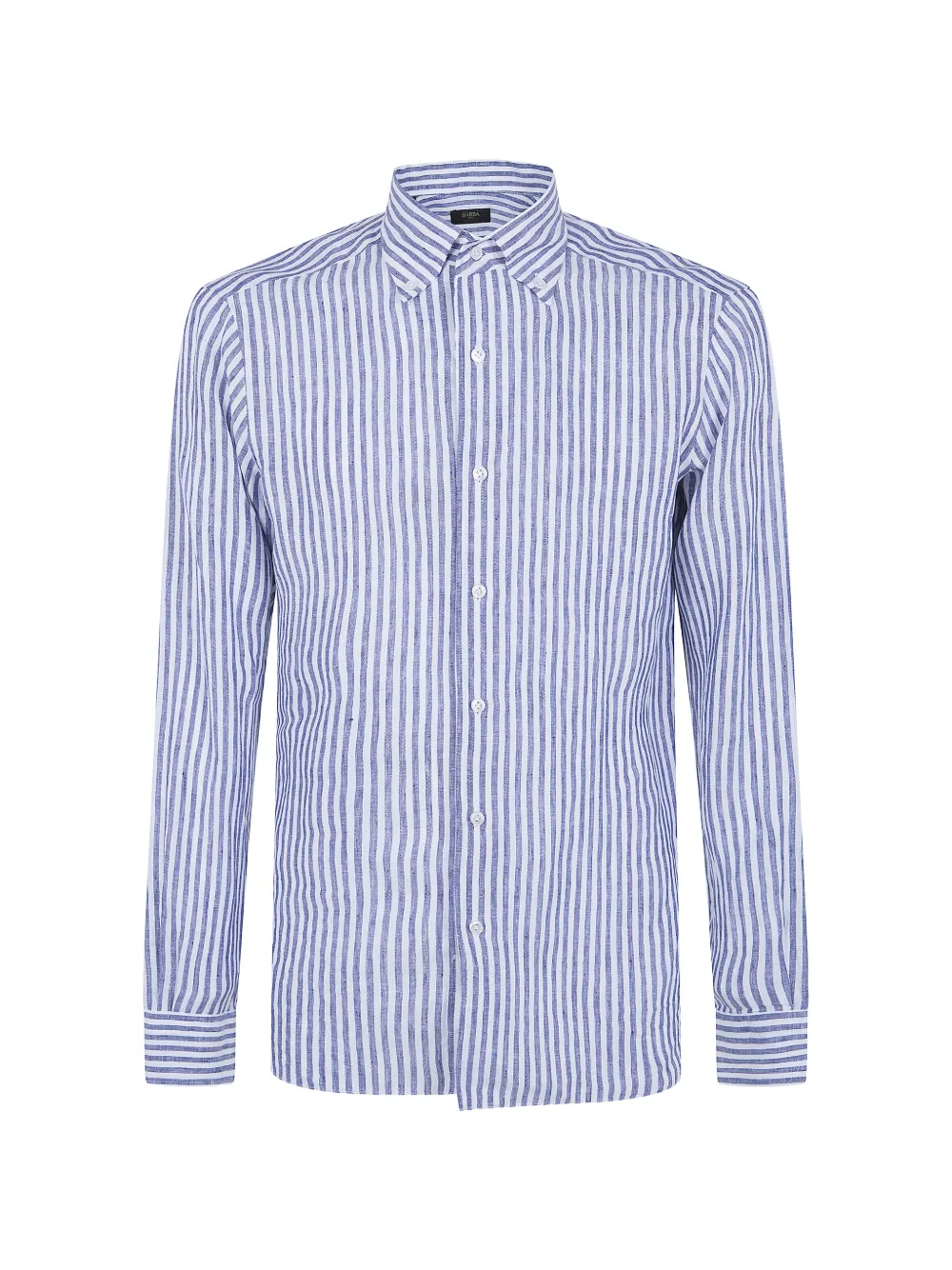 Barba striped linen shirt - Blu