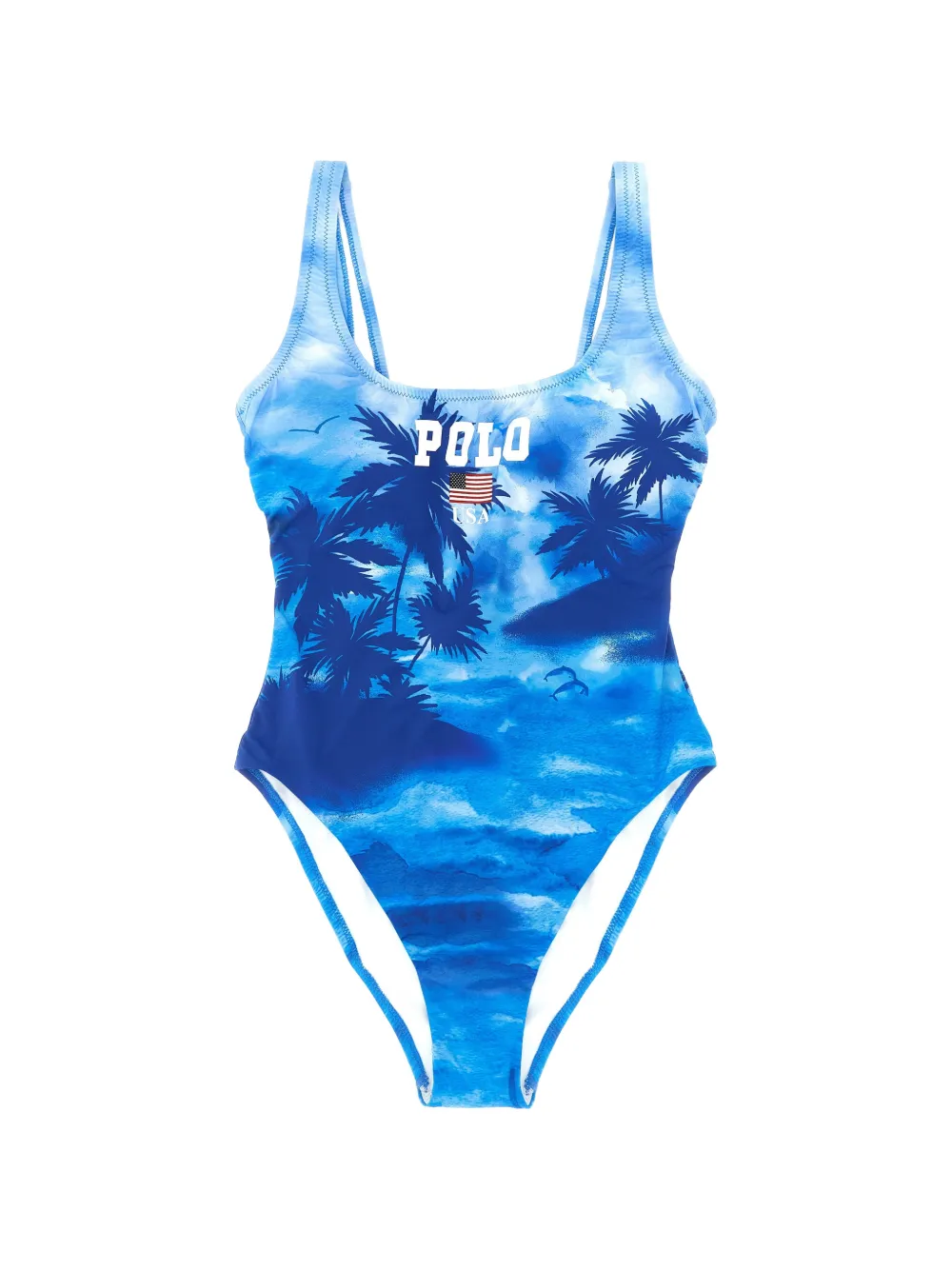 Polo Ralph Lauren patterned print swimsuit - Blu