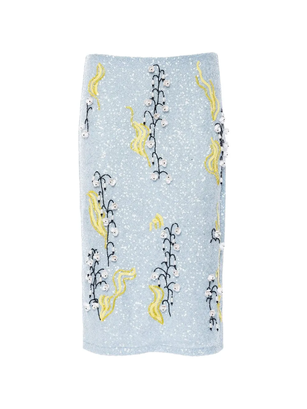 DES PHEMMES sequin-embellished midi skirt - Blu