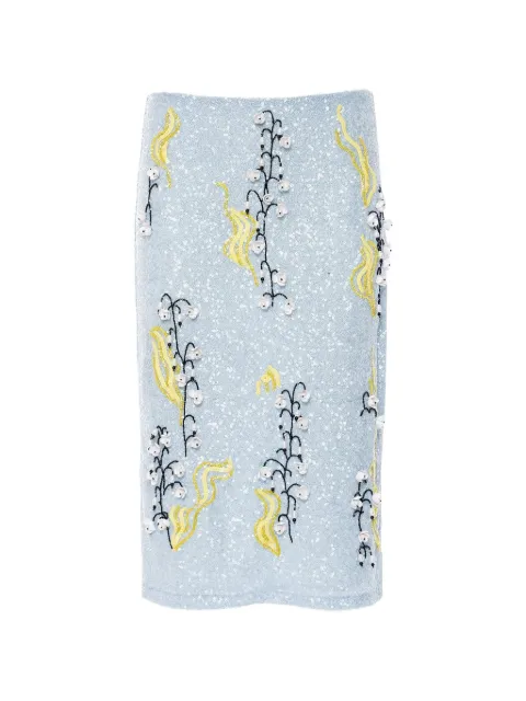 DES PHEMMES sequin-embellished midi skirt