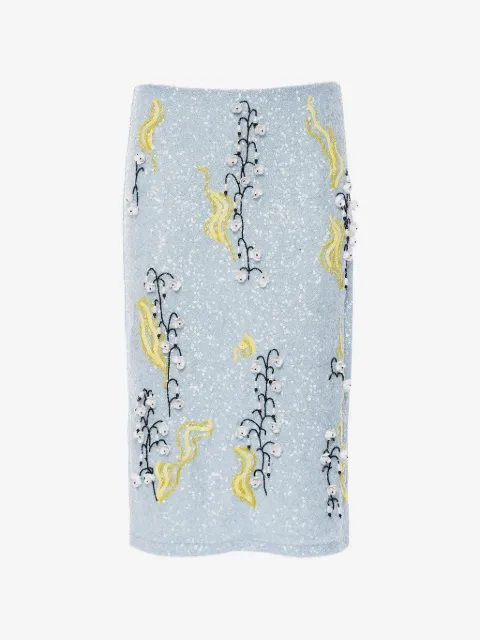 DES PHEMMES sequin-embellished midi skirt