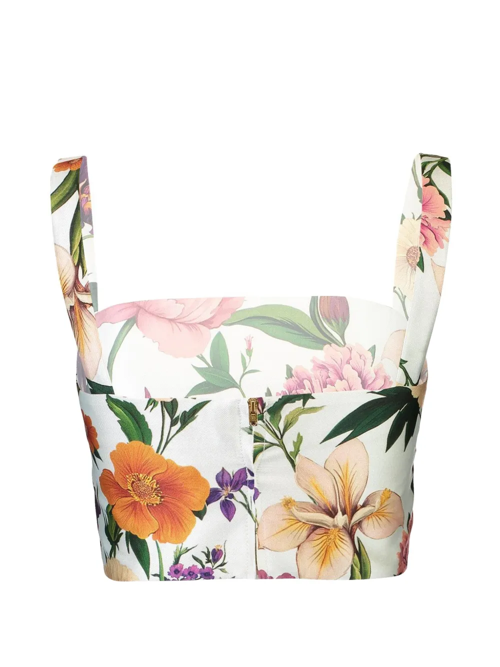 Borgo De Nor Didi floral-print crop top - Bianco