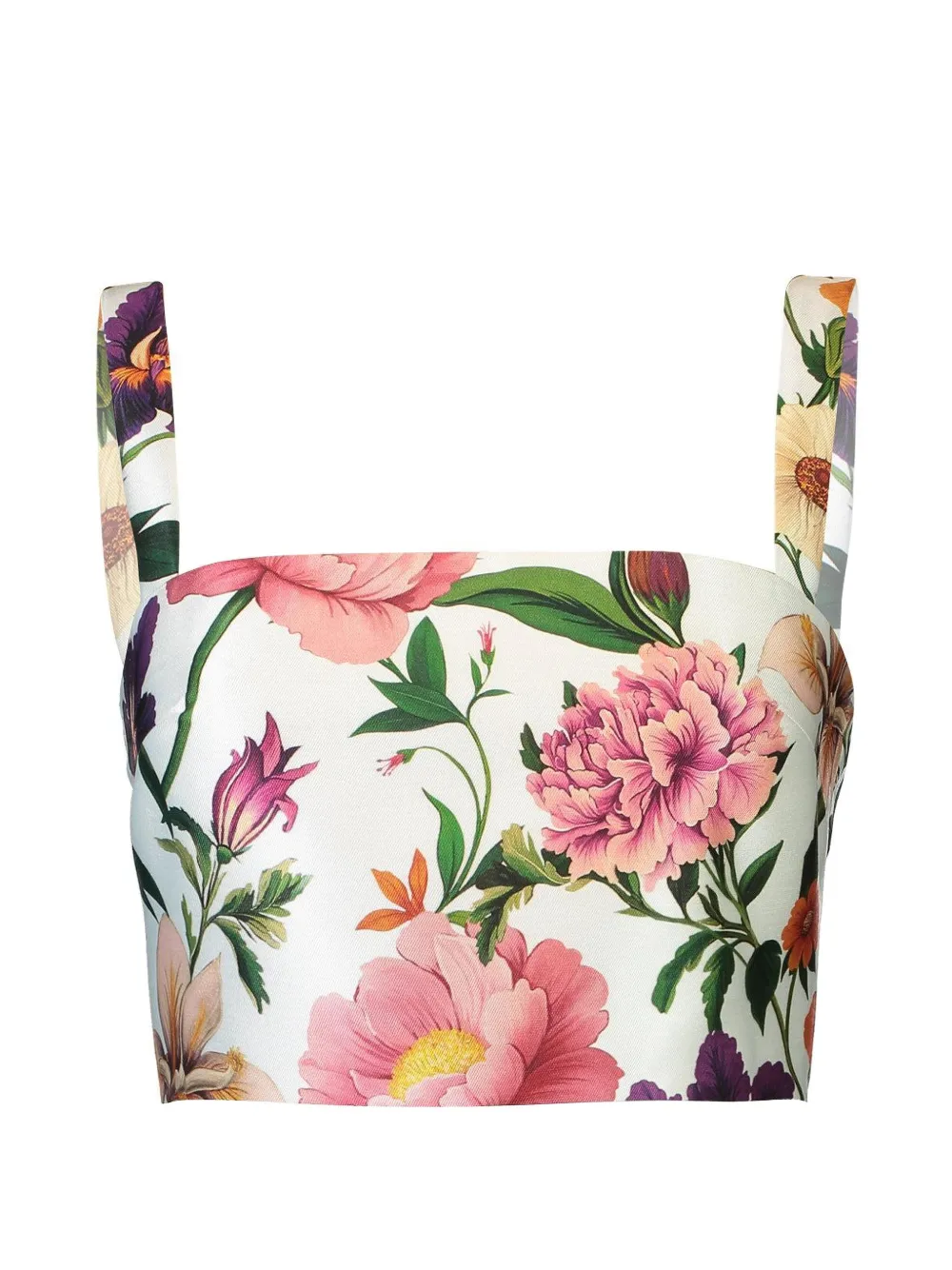 Borgo De Nor Didi cropped top met bloemenprint Wit