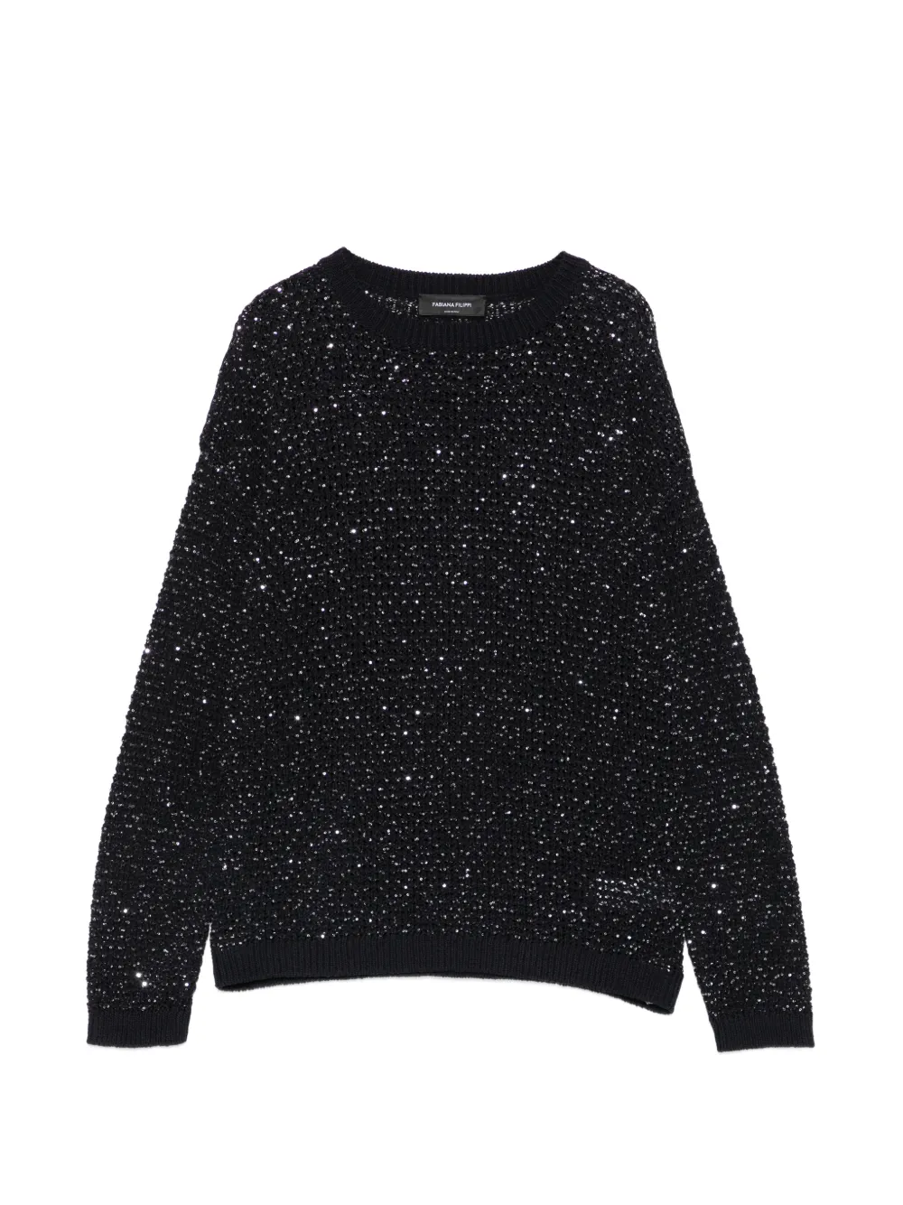 Fabiana Filippi sequin-embellished open-knit sweater - Blau