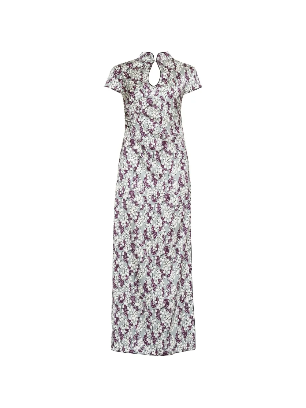 DES PHEMMES floral-print maxi dress - Blau