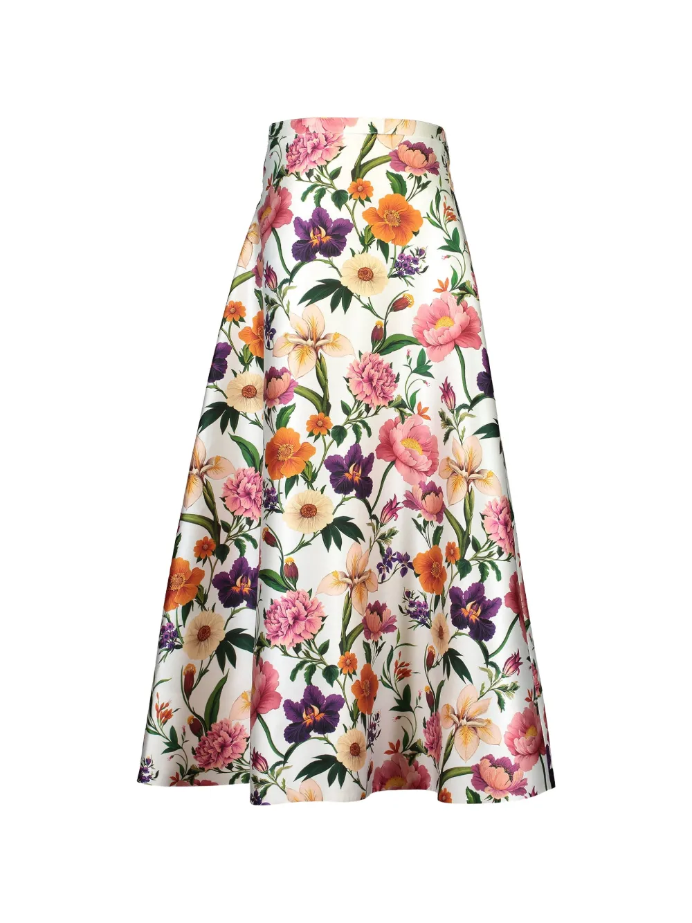 Borgo de Nor Bellamy Floral-print Maxi Skirt in White, view 2