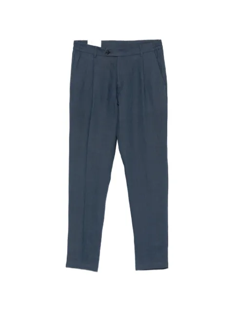 Eleventy pleated linen trousers