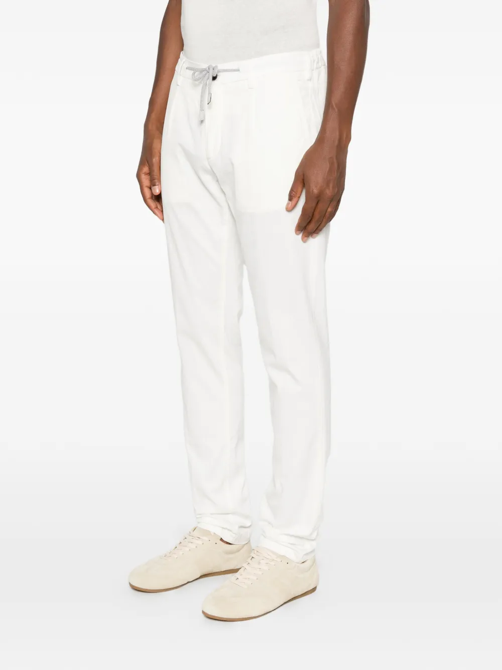 Eleventy Broek met trekkoordtaille Wit